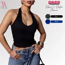 Blusa Feminina Costas Nua Frente Unica Tendência Verão