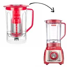 Copo Liquidificador 2100ml Original Mondial Completo l1000 l1100 l1200 VERMELHO