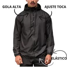 Jaqueta Corta Vento Masculina Impermeável Ultra leve Treino Frio Inverno Corrida