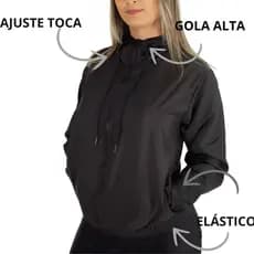Jaqueta Corta Vento Feminina  Ultra Leve Secagem Rápida Semi Forrada Confortável Frio Inverno