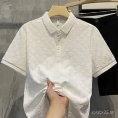 Camisa Polo de Luxo Leve/Moda/Verão Nova Manga Curta/Confortável Respirável Slim Juvenil QUSQ