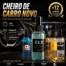 Kit 5 Cheirinho de Carro Spray Aromatizador de Carro Aromatizador de Ambiente Luxo Alta Fixação 60ML