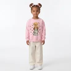 Casaco Moletom Infantil Menina Felpado Com Estampa Blusa de Frio Para o Inverno 2 ao 14