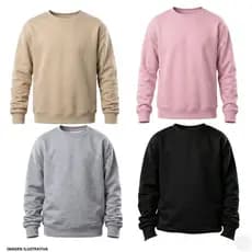 Kit 4 Casacos de Moletom Infantil Liso Menino e Menina Felpado Inverno Tamanho 2 ao 14