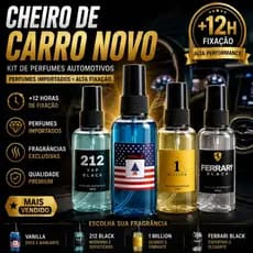 KIT4 AROMATIZADOR DE CARRO CHEIRINHO DE CARRO  MASCULINO ALTA FIXAÇÃO IMPORTADO 60ML