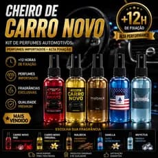 KIT AROMATIZADOR DE CARRO CHEIRINHO DE CARRO PREMIUM 5 PERFUMES DE ALTA FIXAÇÃO