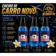 Kit 4 Cheirinho Carro Aromatizador de Carro Baunilha Alta Fixação Perfume Automotivo