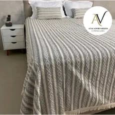 Manta Queen Para Sofá e Cama De Casal Super Grande Em Algodão Bem Incorpado Tam 2.20 x 2.60