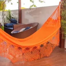 Redes De Luxo Cores lindas Material Incrivel Em Algodão Casal Suporta 350Kg Rede Para Descanso