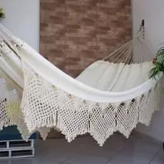 Rede Para Descanso De Luxo Macramê Redes Para Varanda Lindas e Luxuosas Casal Com Detalhes Artesanal