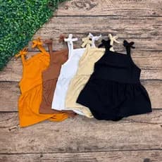 Body Vestido Suede Canelado Charme Conforto Praticidade Roupa de bebe