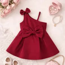 Vestido Infantil com laço Festa Conforto Modelo Luxo