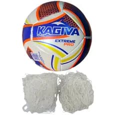 Bola Futsal Kagiva F5 Pro Extreme Profissional + Rede De Futsal Matrix Fio 2 Seda Reforçada