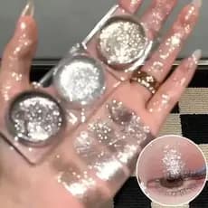 Sombra Em Gel Líquido Pérola Glitter Corpo Iluminador Monocromático Diamante Shimmer Bicho Da Seda Iluminar Lantejoulas