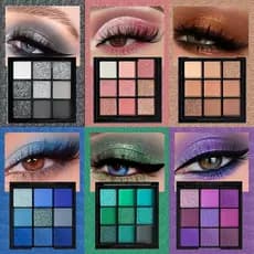 Veronni 9 Cores Paleta De Sombras Glitter Perolado Fosco Sombra De Olho Shimmer Maquiagem De Longa Duração Feminino Bele