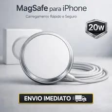 [ORIGINAL] Carregador Magnético MagSafe 20W Turbo p/ iPhone – Rápido e Seguro