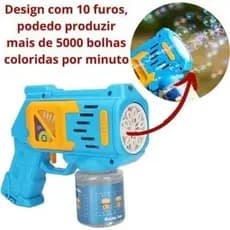 Máquina De Bolhas de Sabão 10 Furos Bubblehaomelim