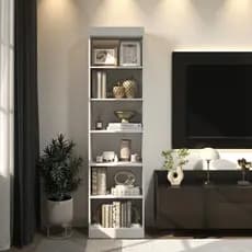 Estante Livreiro Multiuso 6 Prateleiras Com Nichos Decorativos Para Sala Quarto Home Office Escritório Organizador