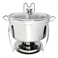 Rechaud Redondo Banho Maria 8 Litros Aço Inox Brinovar