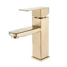 Torneira Lavabo Monocomando Banheiro Dourada Misturador S304