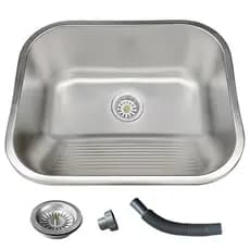 Tanque Inox Lavanderia 55x45 Com Válvula Aço Inox Brinovar