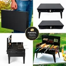 Mini Churrasqueira Portátil - Perfeita para Camping e Viagens