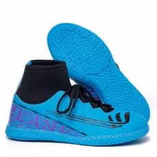 Chuteira Futsal Tênis Quadra Azul Blank Star com Solado Costurado Reforçada Original do 34 ao 45