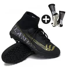 Chuteira Society Botinha Blank Star PD Totalmente Costurada com Meia Antiderrapante BLK PRO SOCCER