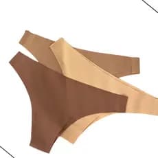 Kit 3 Calcinhas Tanga Sem Costura A Laser - Cor Variados