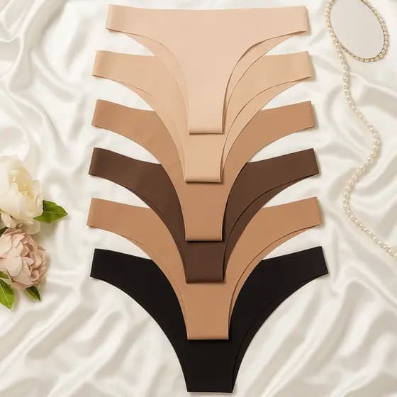 Kit 6 Calcinhas Tanga Sem Costura ou kit com 3 calcinhas