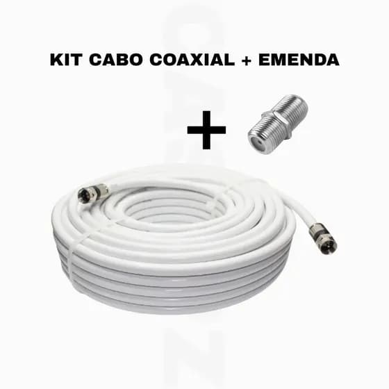Cabo Coaxial Para Tv Com Emenda 10M 20M 30M 40M Pronto Com Conexões