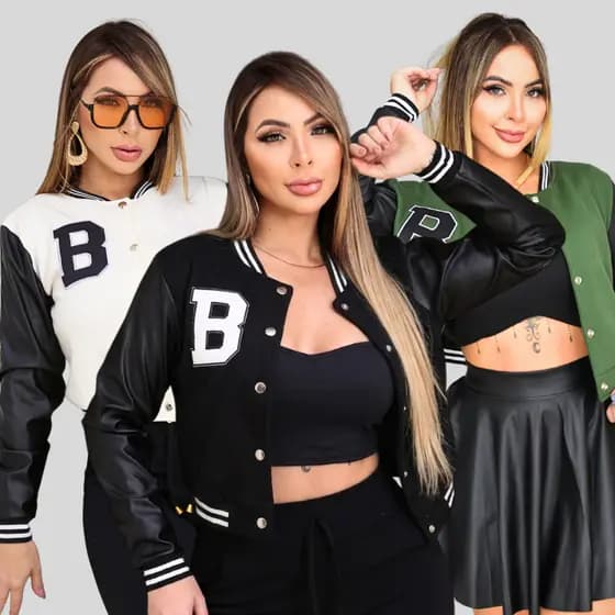 jaqueta feminina bomber colegial elegante jacket college moda inverno casaco feminino moletom Plus