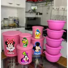 kit 5 potes mantimentos AMOR E SONHOS mais 5 vasilhas BOWLS.