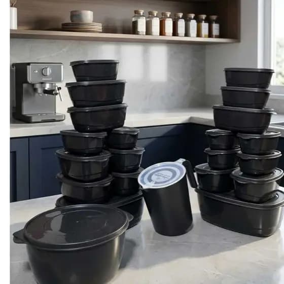 Kit 21 Potes Mais Jarra 1.800 ml , ou Opção  Kit 20 potes Mais Jarra 1.800 ml   Herméticos Freezer e Microondas