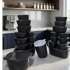 Kit 21 Potes Mais Jarra 1.800 ml , ou Opção  Kit 20 potes Mais Jarra 1.800 ml   Herméticos Freezer e Microondas