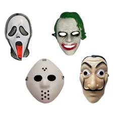 Máscara  Personagem Coringa/ Pânico Jaisom - La Casa De Papel Fantasia Carnaval