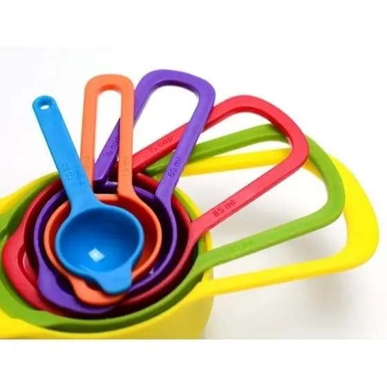 COLHER MEDIDORA Jogo de 6 Medidores de Cozinha Medidas de Xícara e Colher Receitas Culinárias