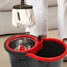 Mop Giratório Esfregão 360 Balde Lava Seca Refil Microfibra Rodo Parede Piso Cerâmica Cozinha Casa