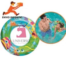 Boia Infantil Inflável Redonda Proteção Diversão Crianças 3 A 6 Anos Piscina Praia 56cm