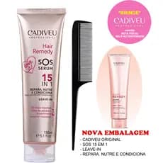 CADIVEU SOS SERUM 150ML HAIR REMEDY 15 EM 1 LEAVE IN REPARADOR + BRINDE
