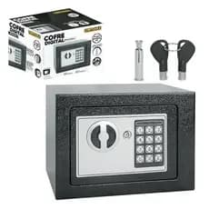 🔒 Cofre Digital Eletrônico com Teclado e Chave – Preto