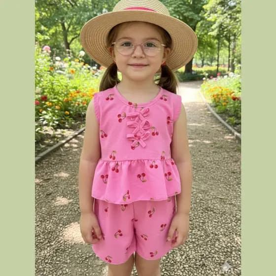Conjunto Infantil menina roupa infantil conjunto verão infantil conjunto estampado