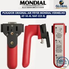 Puxador Air Fryer Mondial Vermelho AF-14- 4Litros Original