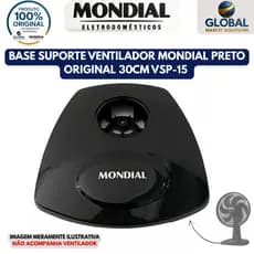 Base do Ventilador Mondial 30cm Preto 6P Mesa Original