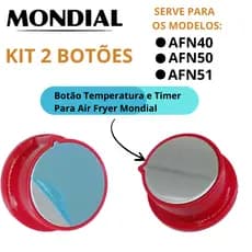 Kit 2 Botao Air fryer Mondial Timer e Temperatura AFN50 AFN40 AFN51 4L e 5L