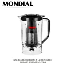 Copo Do Liquidificador L-900 Preto Mondial C/ Tampa