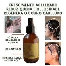 Tônico Capilar Crescimento e Anti queda Natural Com Óleo de Alecrim Oleza Fortalecimento dos Fios e Couro Cabeludo 100ML