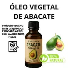 Óleo Vegetal de Abacate 100% Puro Natural Prensado a Frio – Nutrição E Umectação Capilar e Pele