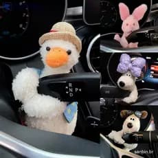 EAZYLIVING Decoração De Suspensão De Carro Limpador De Pelúcia Wye Escudo Boneca Bonito Bowknot Dos Desenhos Animados Cã
