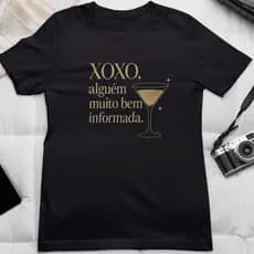 Camiseta Gossip Girl Garota Do Blog XOXO Unissex 100% Algodão Thirt Feminina Série de TV Americana